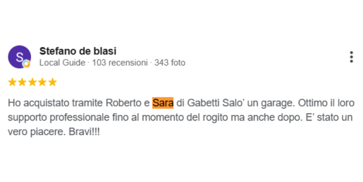 Recensione cliente 1