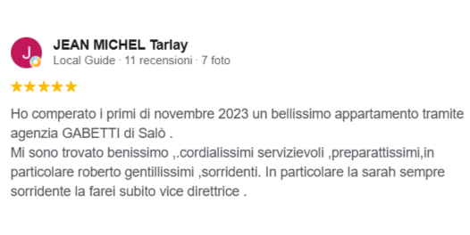 Recensione cliente 3